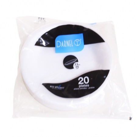 Plato espumado blanco 20 cm* pq*20...