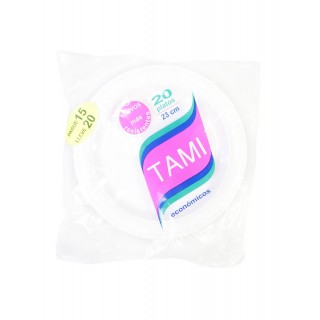 Plato blanco Tami 23cm 25...