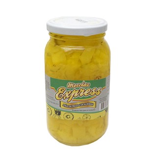 Frasco de trozos de piña...