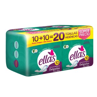 Toallas higiénicas delgadas...