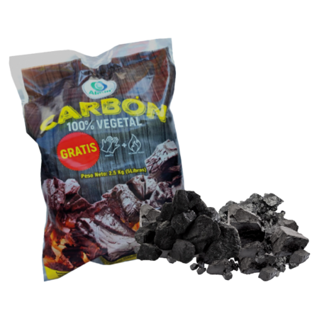 Carbón 100% vegetal Almin 2.5 kg Paca...