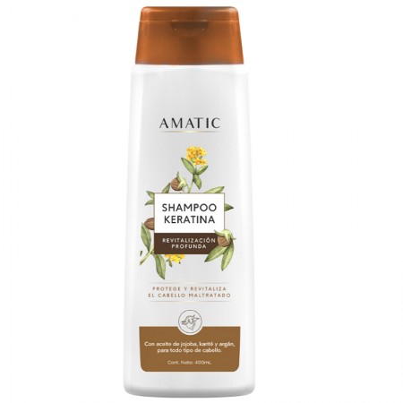 Shampoo con keratina Amatic 400ml...