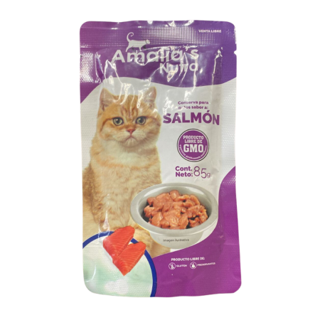 Comida húmeda para gatos de salmón...