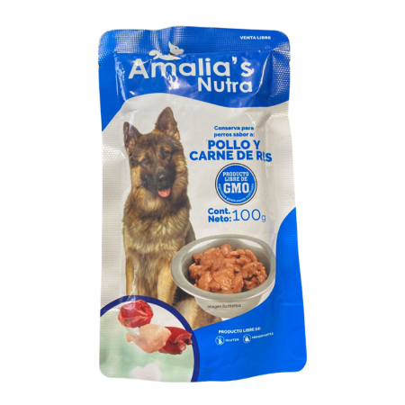 Comida húmeda para perros de pollo y...