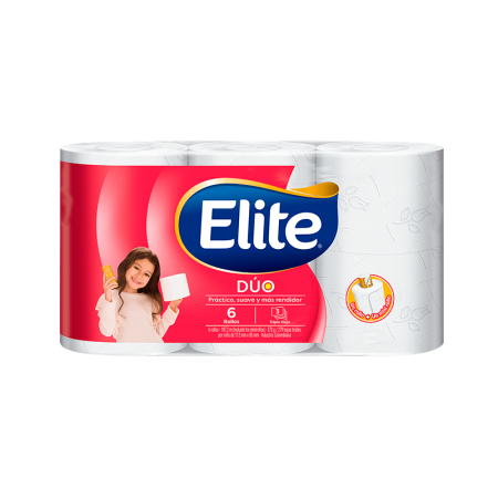 Papel higiénico triple hoja Elite DUO...