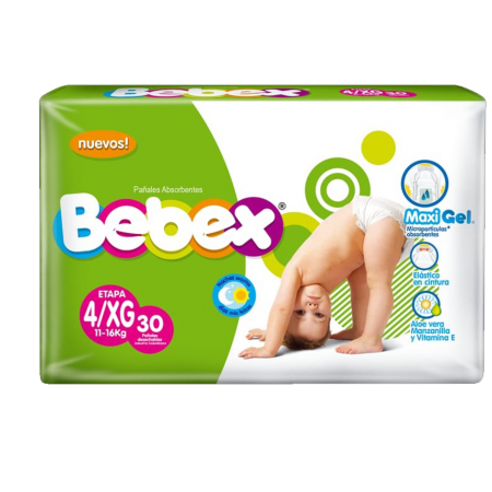 Pañal talla XG Bebex 30 und Paca * 9 und