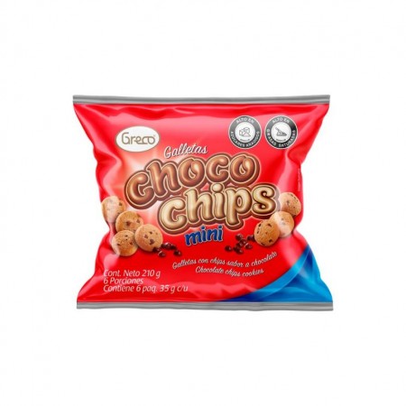 Galleta choco chips mini Greco 6 und...
