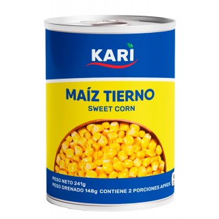 Lata de maíz tierno Kari...