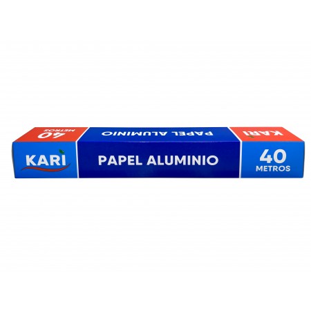 Papel aluminio rollo 40 mts Kari Paca...