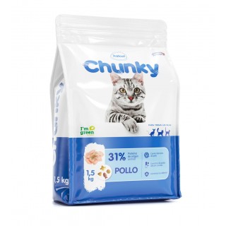 Chunky para gatos pollo *...