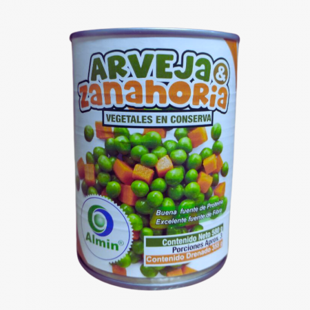 Arveja con zanahoria Almin 580 gr...