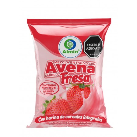 Avenas en polvo de fresa 180 gr Almin...