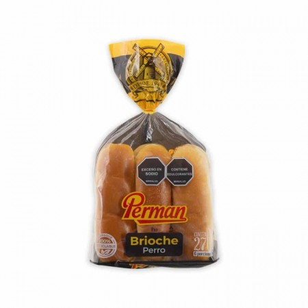 Pan perro brioche Perman  x 6 unds...