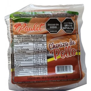 Chorizo de Pollo Paulet 500gr