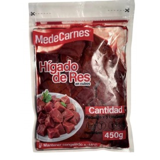 Higado en cubos x 450 gr...