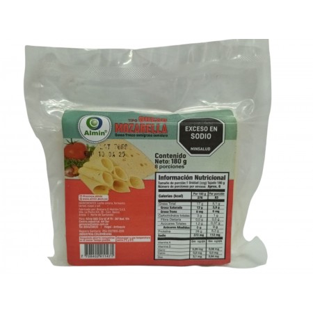 Queso Mozarella Almin x 180gr al vacío