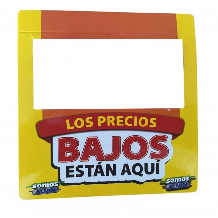 Porta precio somos Almin x 50 und