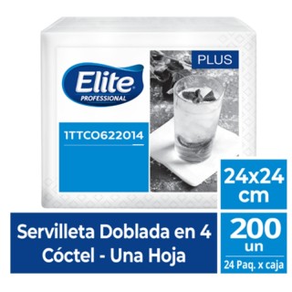 Servilleta doblada en 4...