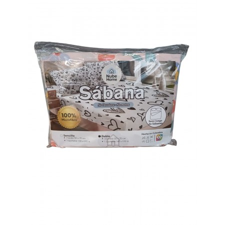 Semi Juego de Sabana Cama Doble Nube...