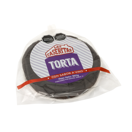 Torta con sabor a  Vino  empacada...