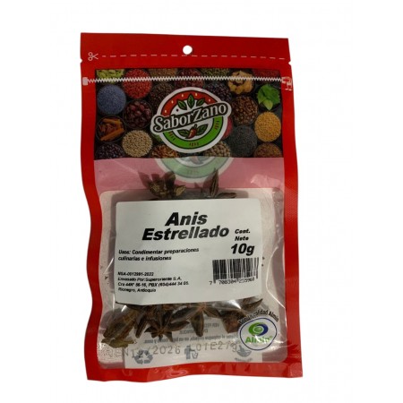 Anís estrellado Saborzano x 10 gr...