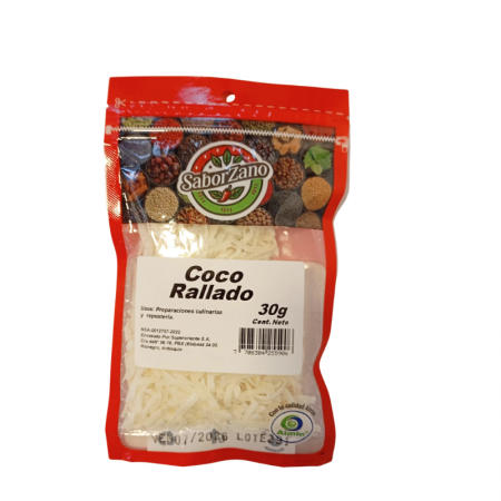 Coco Rallado Saborzano 30 gr Paca *...