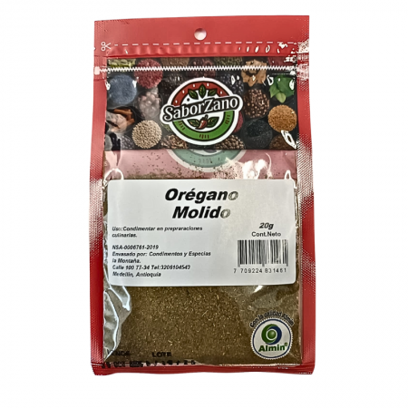 Orégano molido Saborzano x 20 gr Paca...