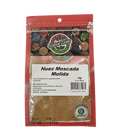 Nuez moscada molida Saborzano *10 Gr...