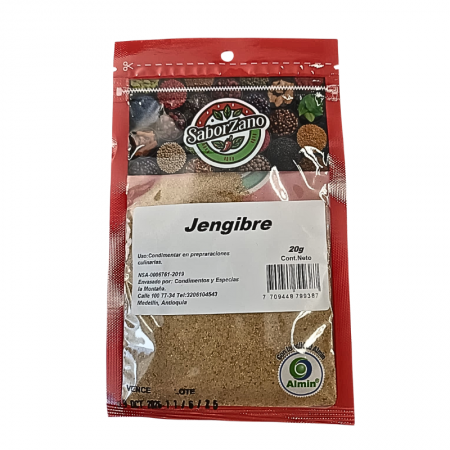 Jengibre  molido Saborzano x 20 gr...