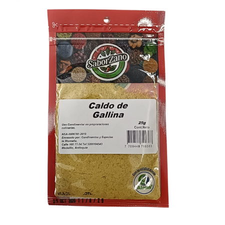 Caldo de gallina Saborzano x 25 gr...