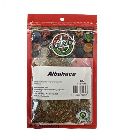 Albahaca Saborzano 10 gr Paca * 18 und
