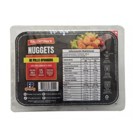Nuggets de pollo Valentinas 15 unds...